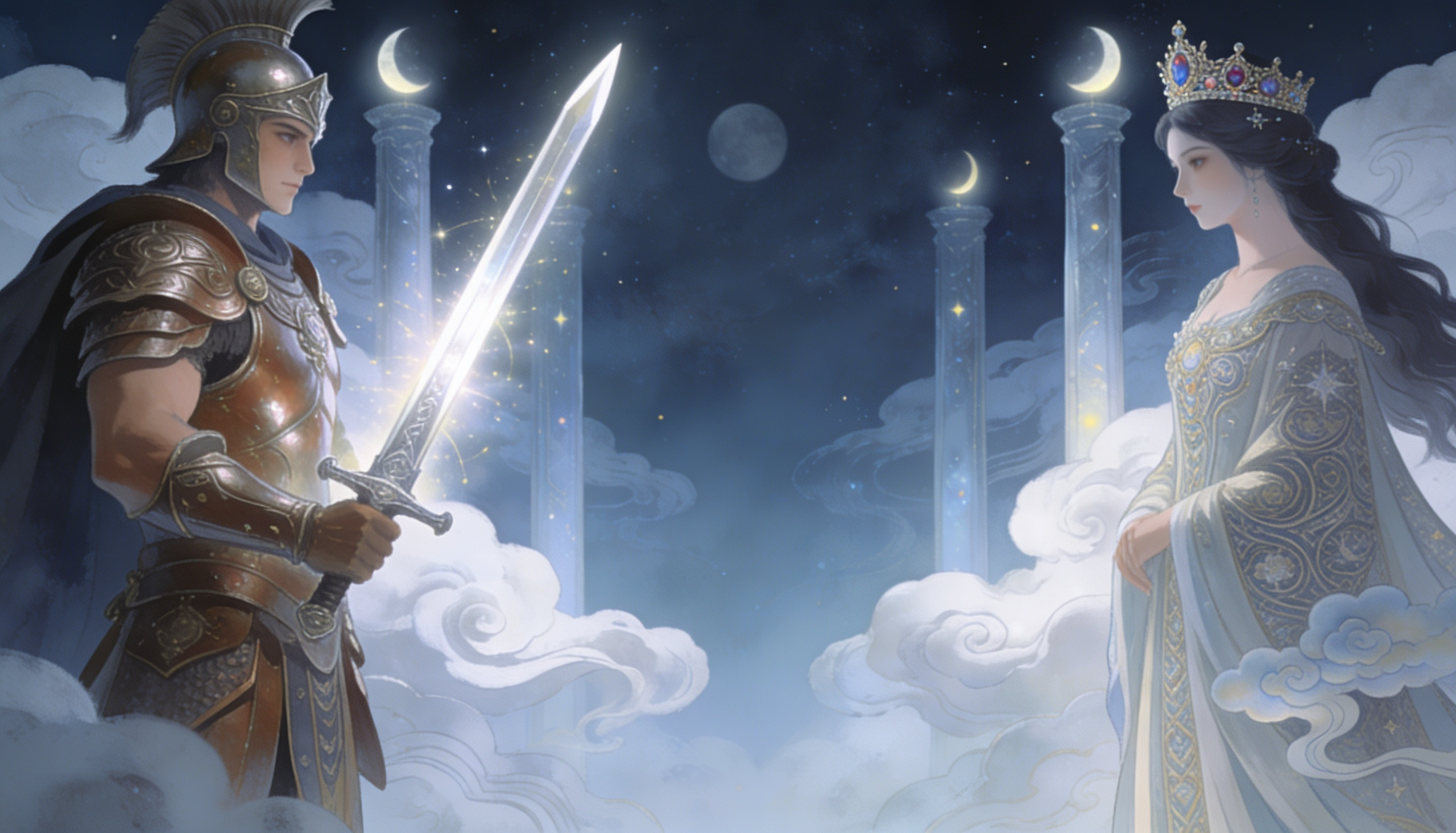 Celestial mythical artwork — Casino Fortunica banner